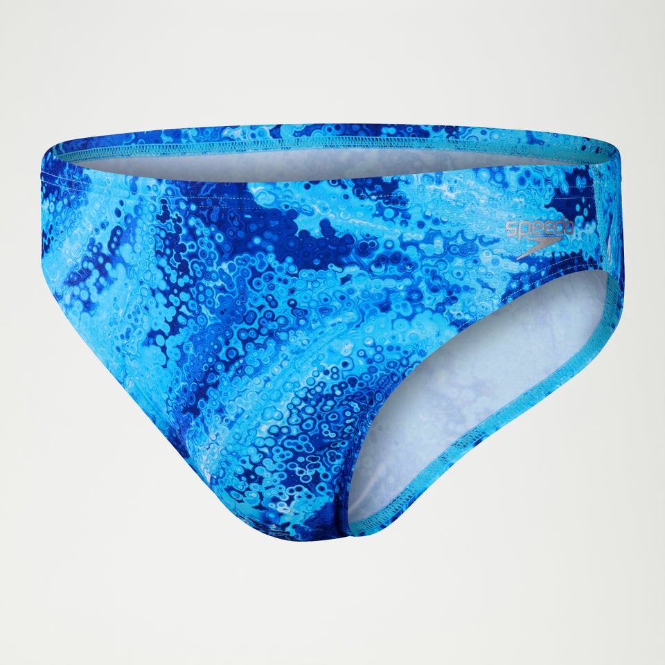 Slip de bain Homme Club Training Allover Digital 5 cm bleu