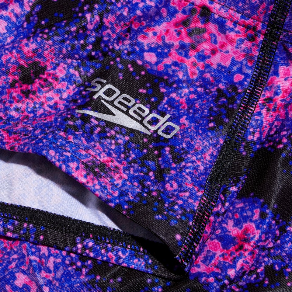 Slip de bain Homme Club Training Allover 13,5 cm noir/bleu