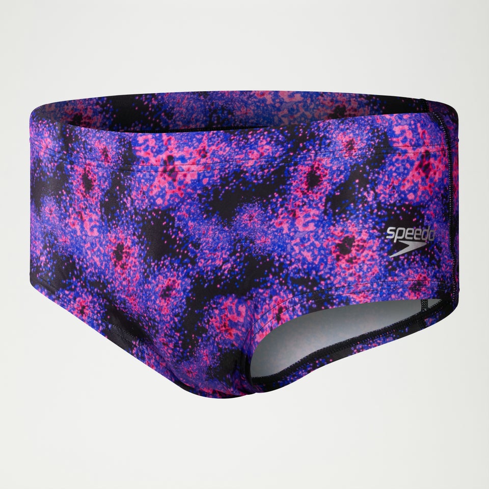 Slip de bain Homme Club Training Allover 13,5 cm noir/bleu