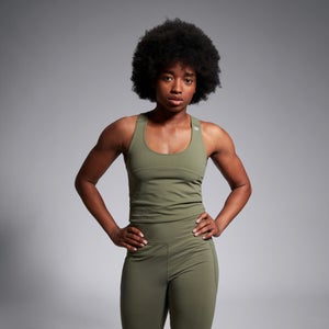 WOMENS CONVEX CROP VEST GREEN - 18