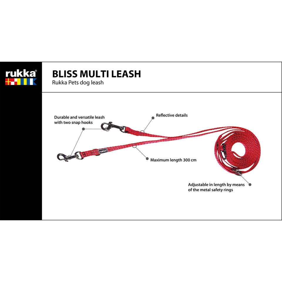 Bliss Multi Leash - Classic Red