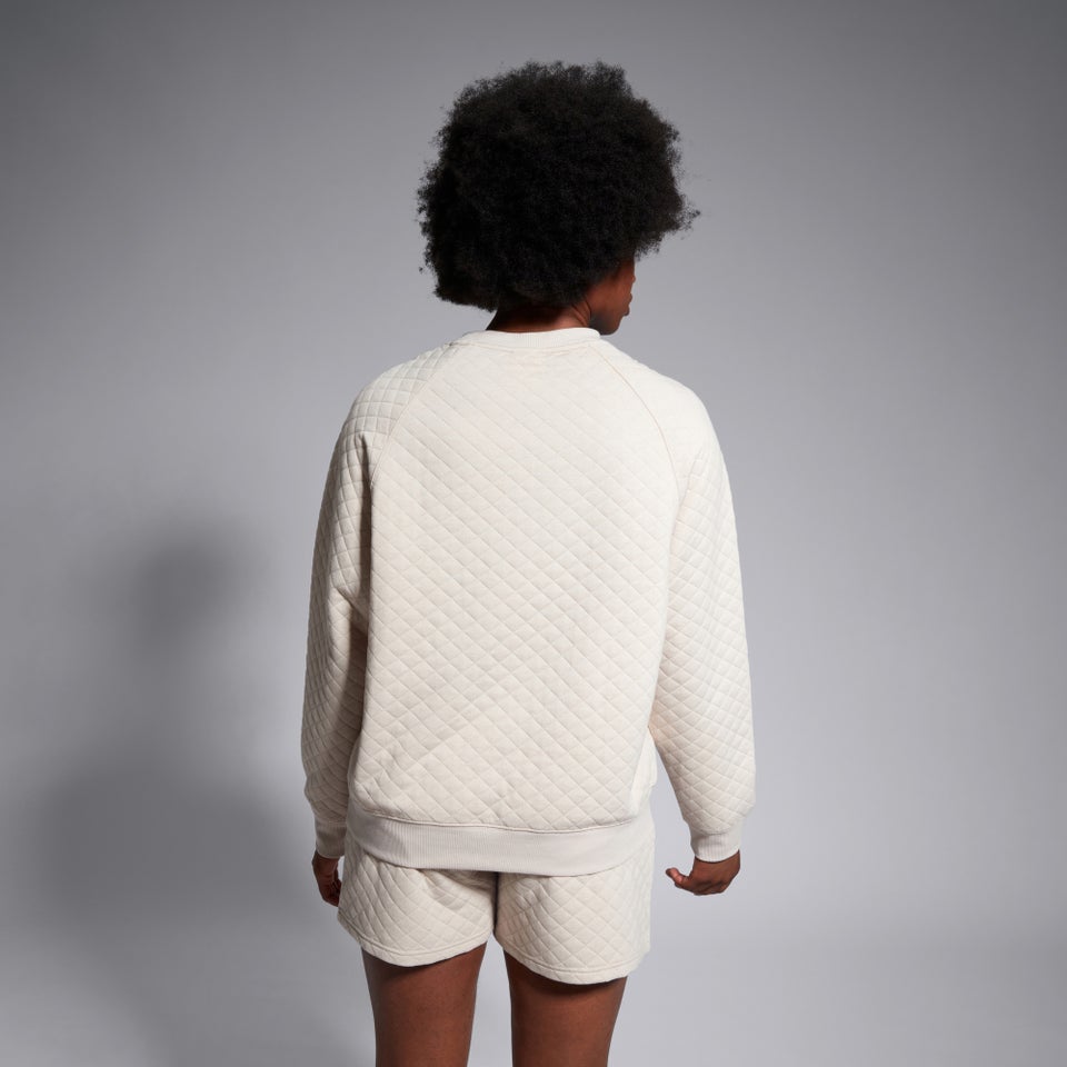 Womens Scene-Set Crew Sweatshirt Beige