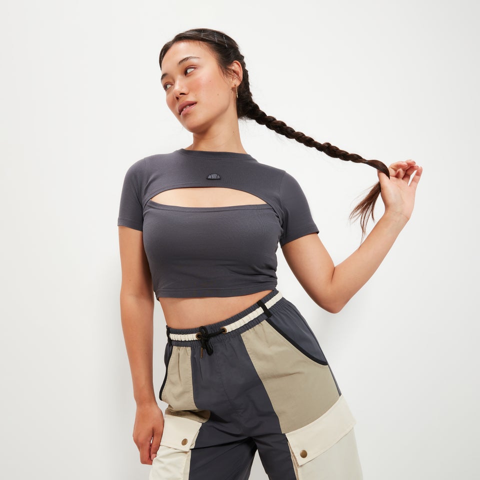 Women's Martinazzo Crop T-Shirt Dark Grey