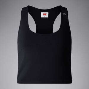 Womens Convex Crop Vest Black