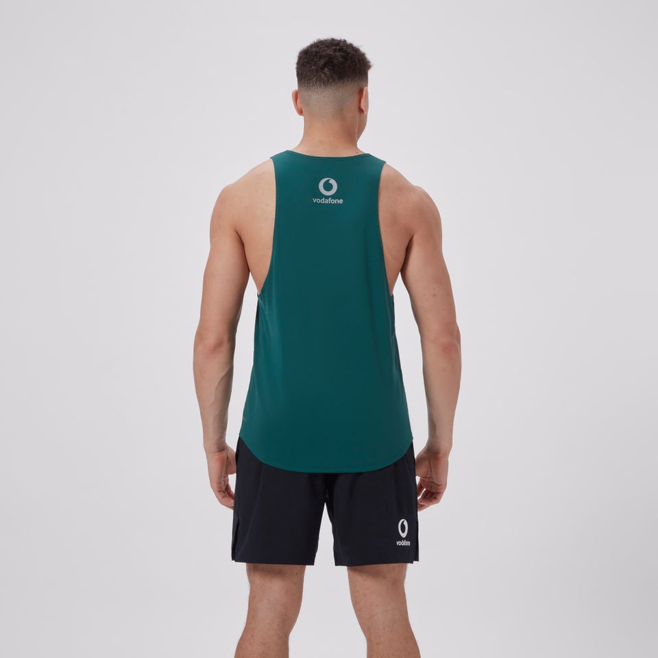 Mens Ireland Poly Training Singlet Green