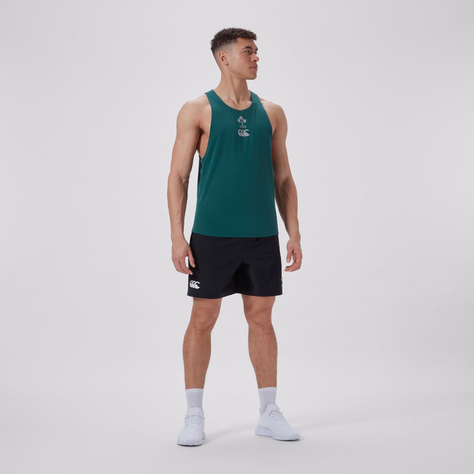 Mens Ireland Poly Training Singlet Green