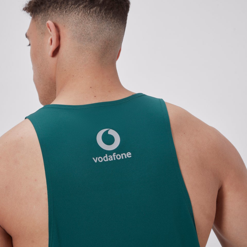 Mens Ireland Poly Training Singlet Green