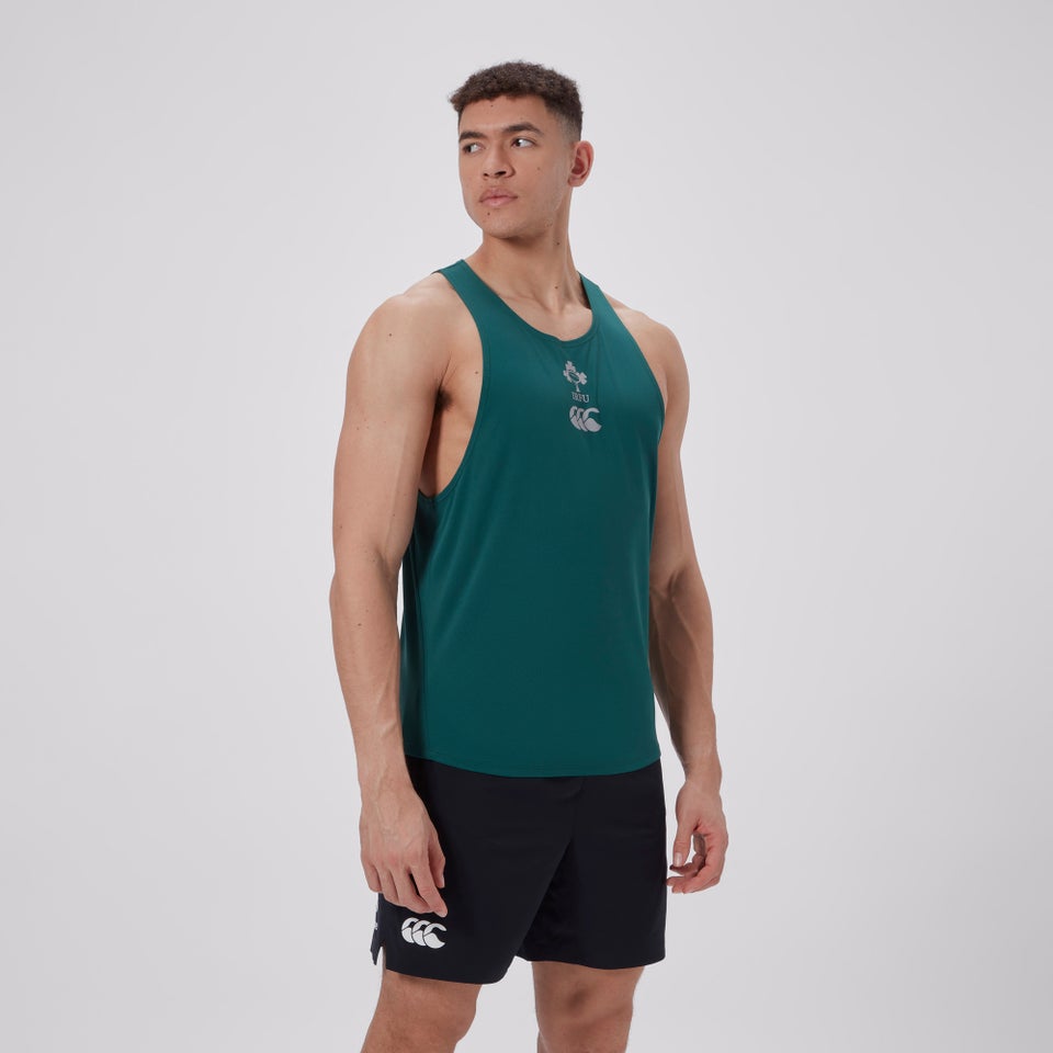 Mens Ireland Poly Training Singlet Green