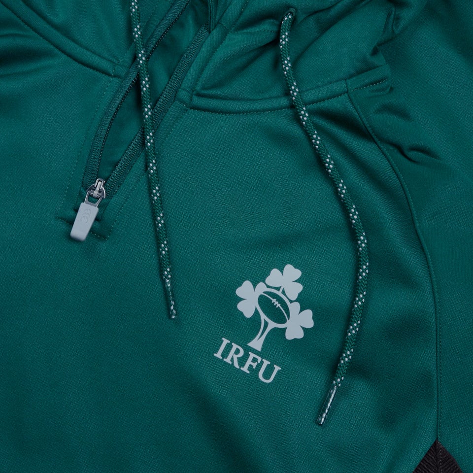 Mens Ireland Overhead Zip Training Hoody Green/Black