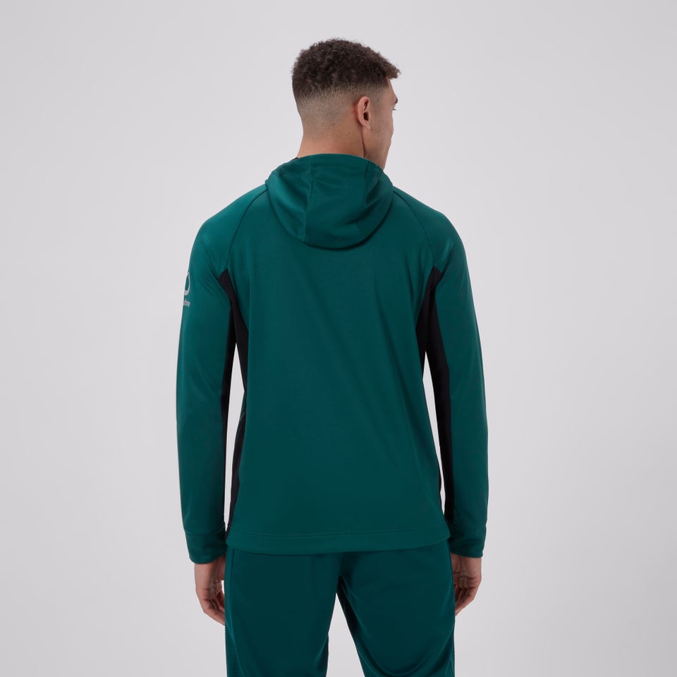 Mens Ireland Overhead Zip Training Hoody Green/Black