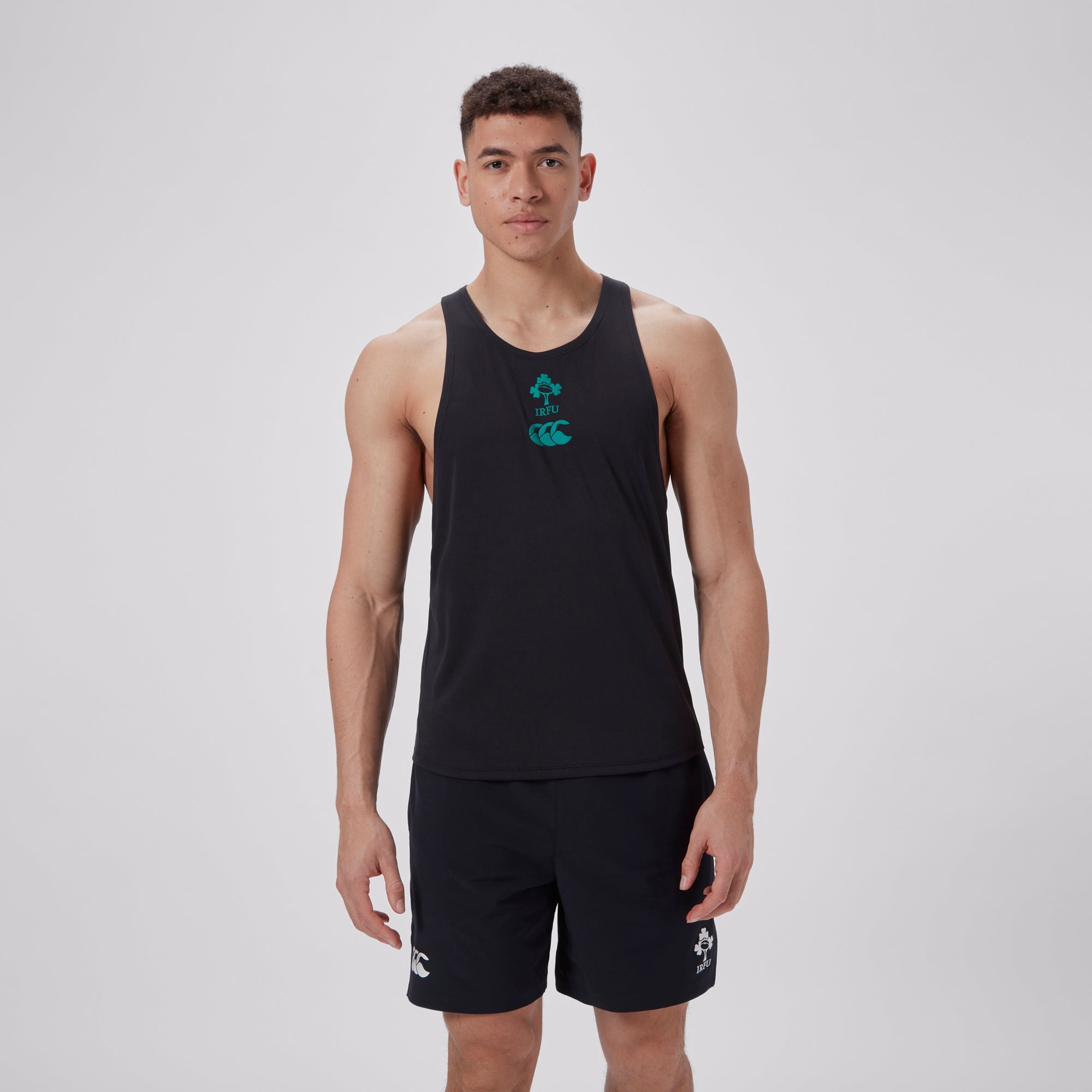 Mens Ireland Poly Training Singlet Black | Canterbury