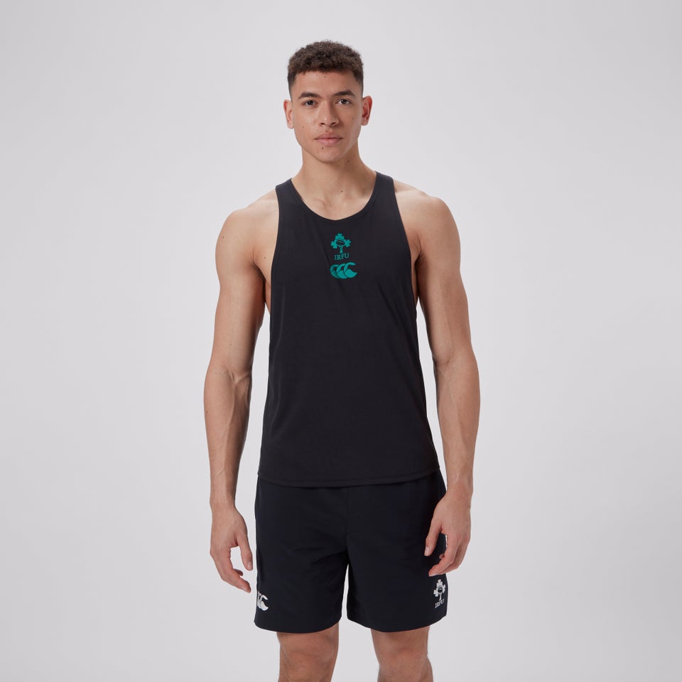 Mens Ireland Poly Training Singlet Black
