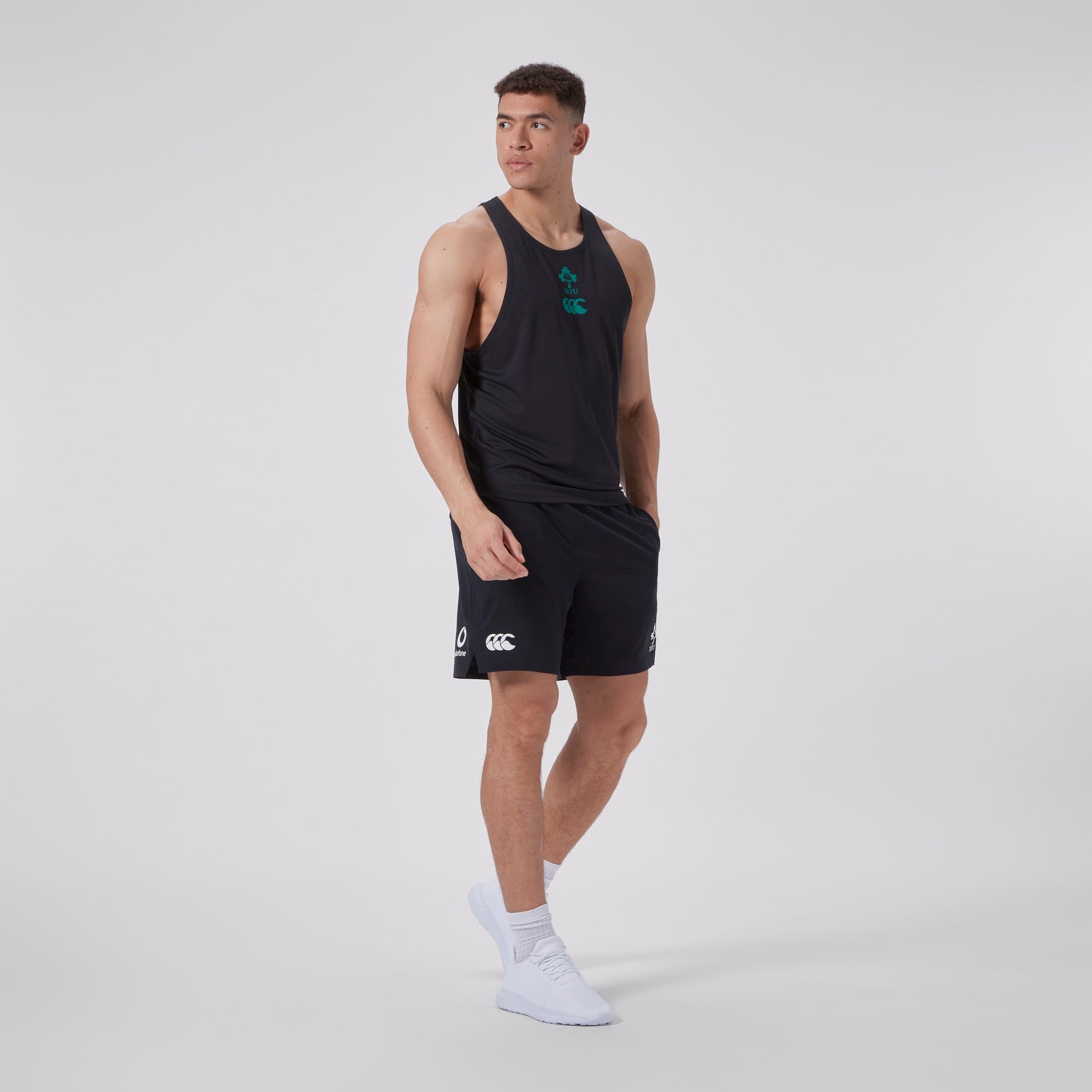 Mens Ireland Poly Training Singlet Black | Canterbury