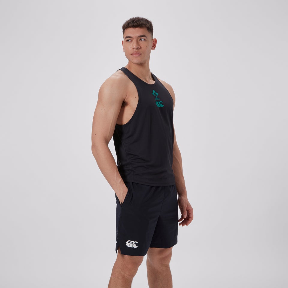 Mens Ireland Poly Training Singlet Black