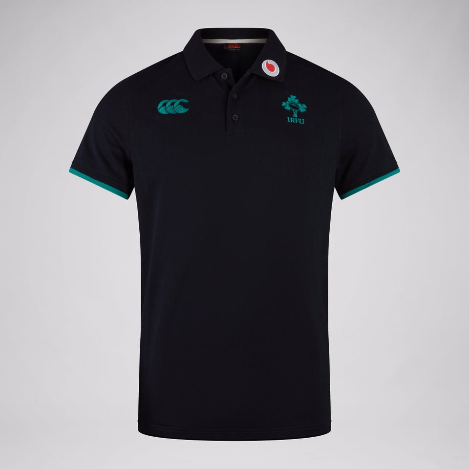 CANTERBURY IRELAND TEAM POLO SHIRT AM BLACK/GREEN