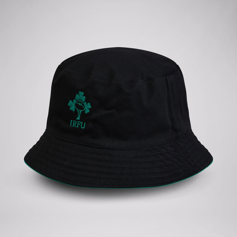 Adult Unisex Ireland Reversible Bucket Hat Black/Green