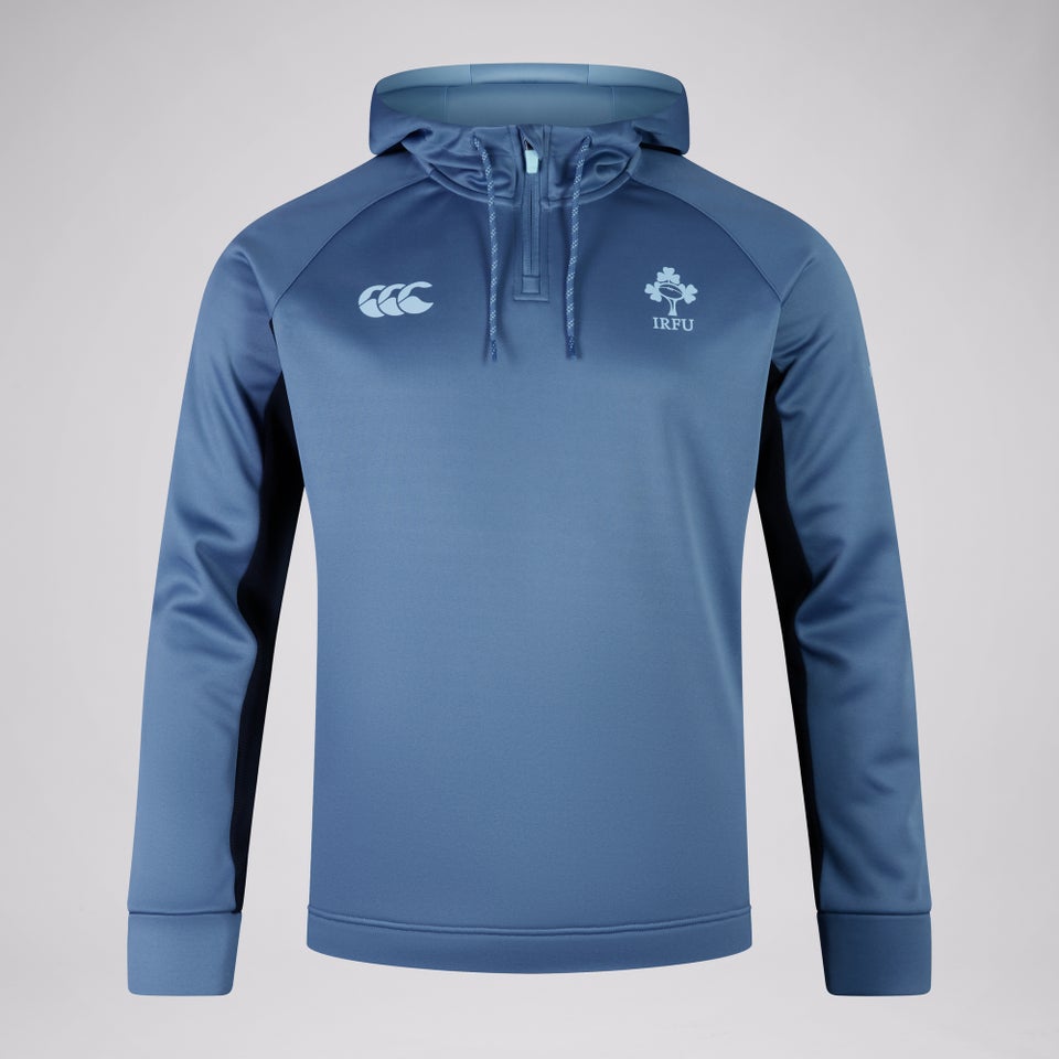 Mens Ireland Overhead Zip Training Hoody Blue