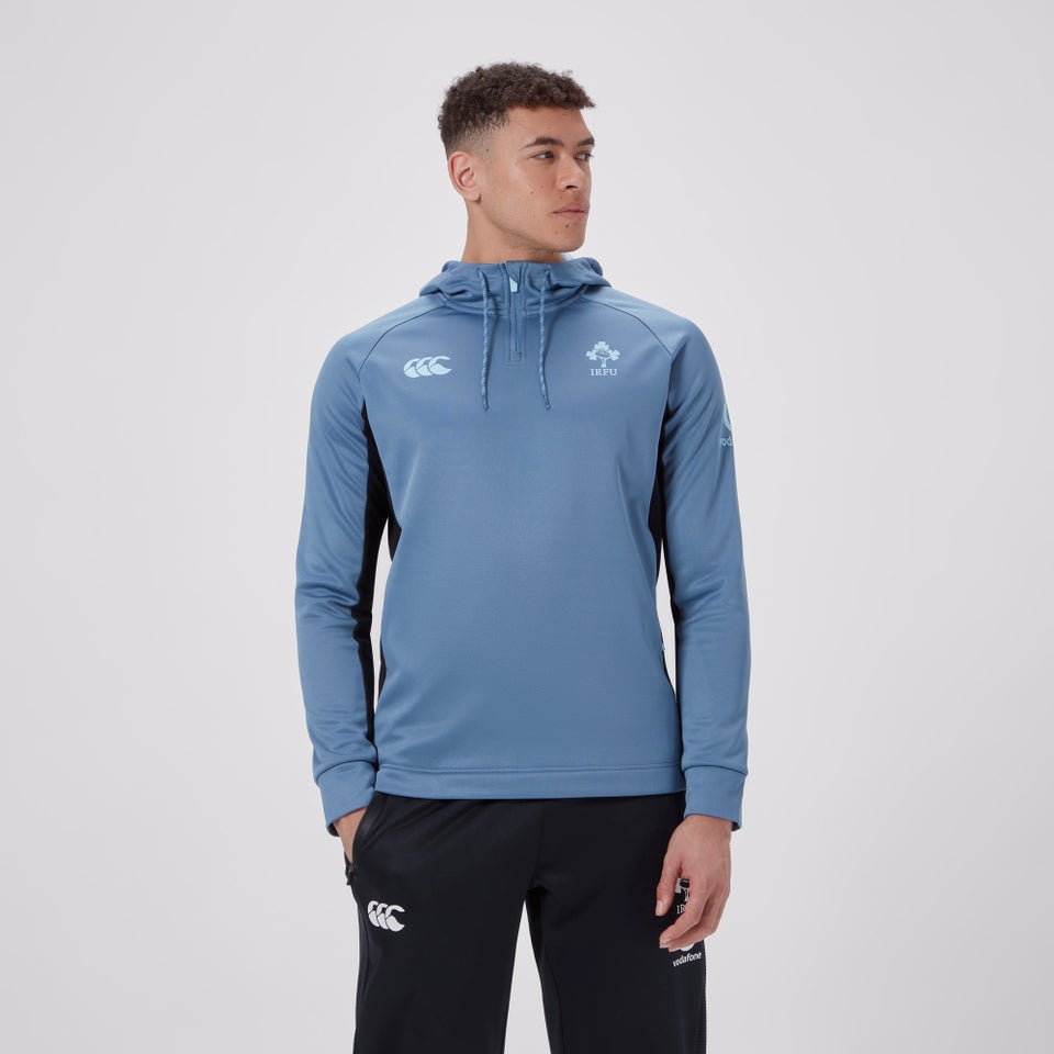Mens Ireland Overhead Zip Training Hoody Blue
