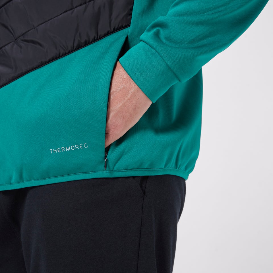 Mens Ireland Hybrid Padded Jacket Black/Green