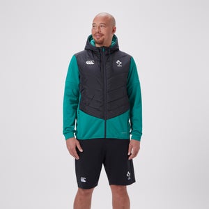 MENS IRELAND HYBRID PADDED JACKET BLACK/GREEN - XS