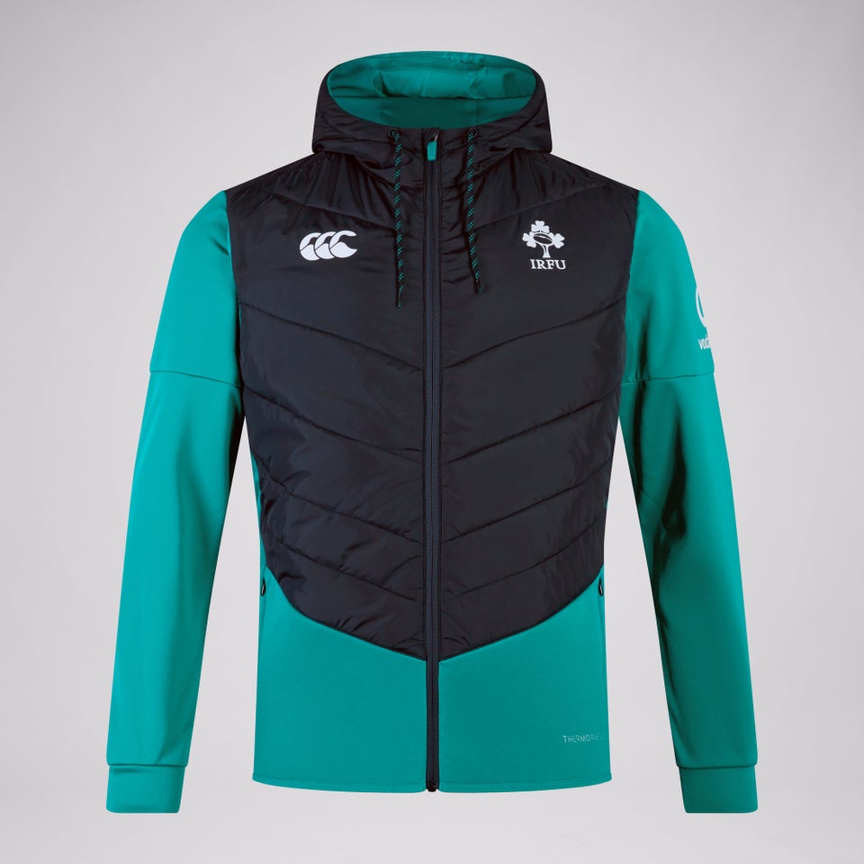Mens Ireland Hybrid Padded Jacket Black/Green