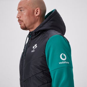 CANTERBURY IRELAND HYBRID PADDED JACKET AM BLK/GRN