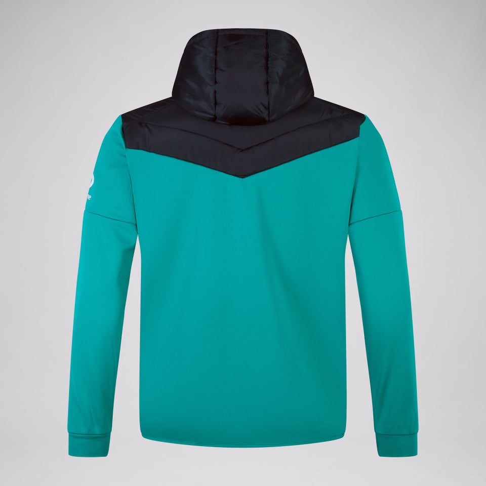 Mens Ireland Hybrid Padded Jacket Black/Green