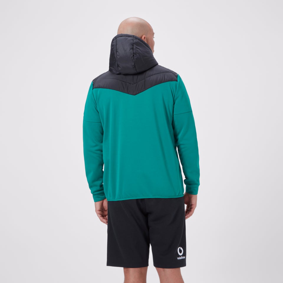 Mens Ireland Hybrid Padded Jacket Black/Green