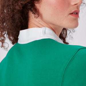 Womens Ireland Home Long Sleeved Classic Polo Shirt Green/White