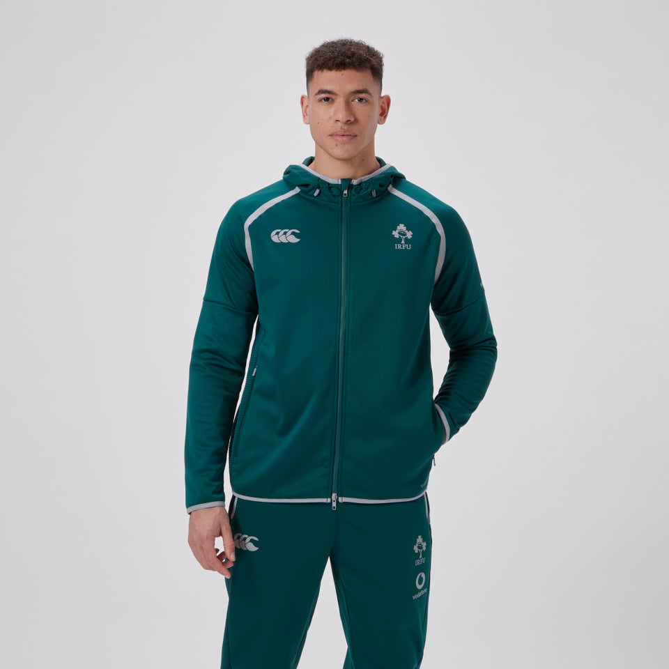Mens Ireland Tech Full Zip Hoody Green/Grey