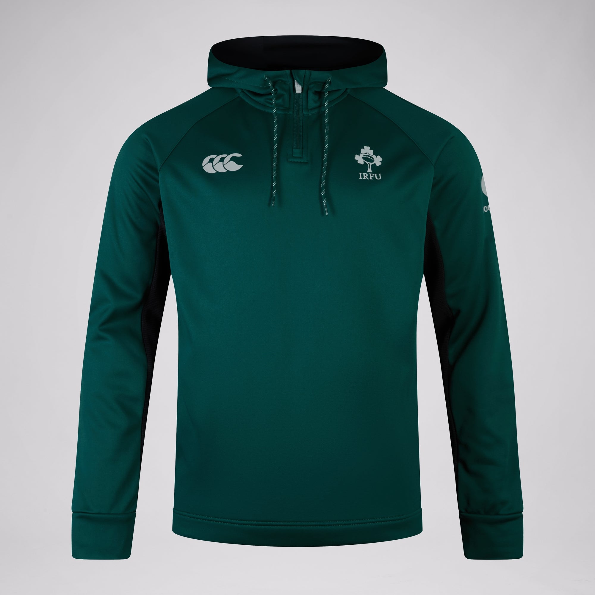 Womens Ireland Overhead Zip Training Hoody (Nb) Black/Green