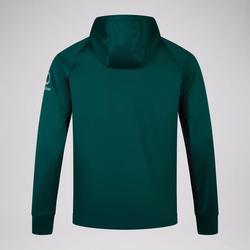 Womens Ireland Overhead Zip Training Hoody (Nb) Black/Green