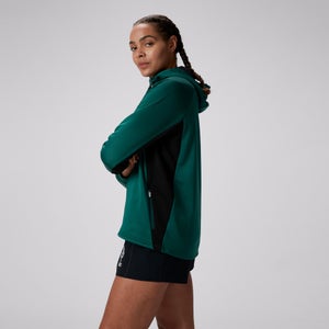 Womens Ireland Overhead Zip Training Hoody (Nb) Black/Green