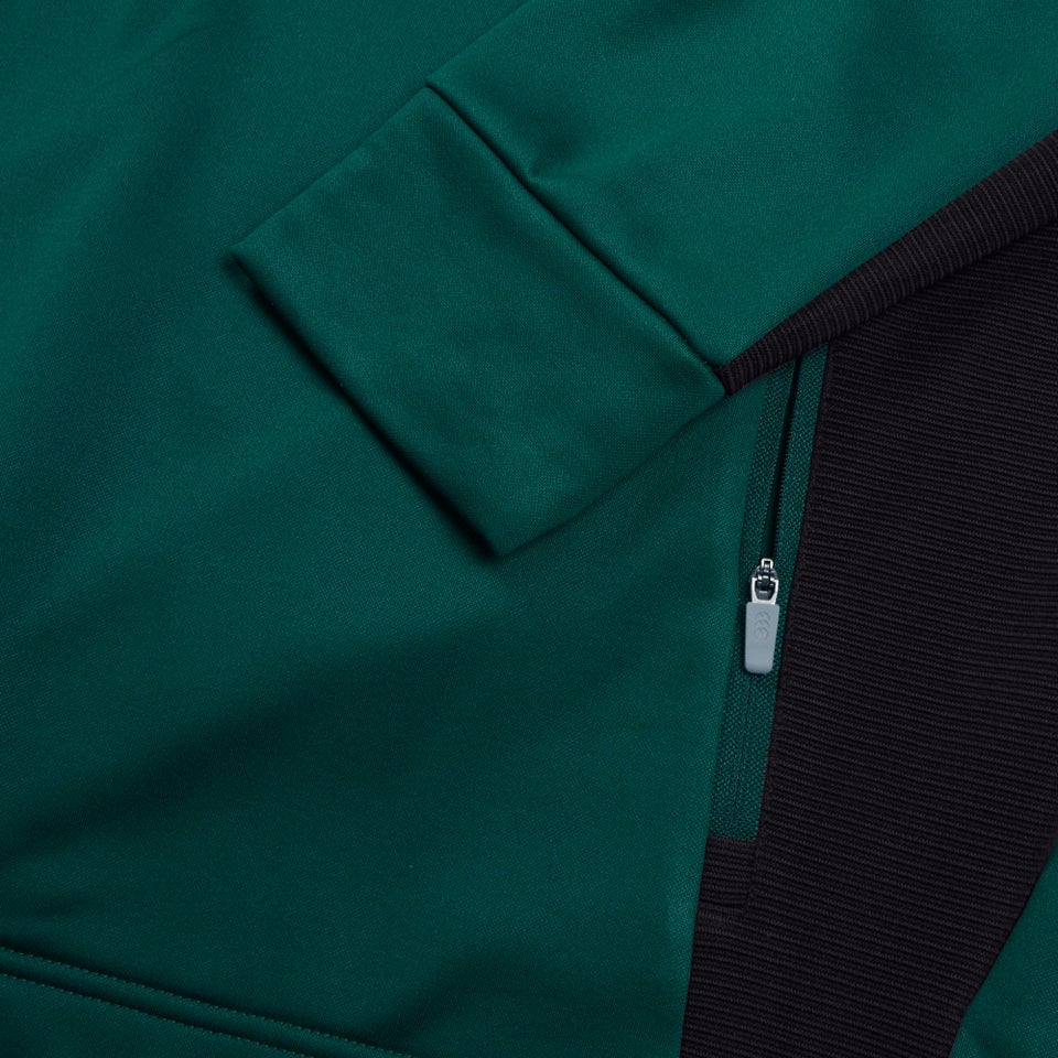 Womens Ireland Overhead Zip Training Hoody (Nb) Black/Green