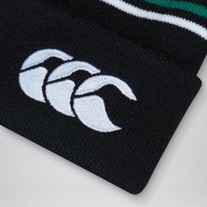 Adult Unisex Ireland Bobble Hat Black/Green