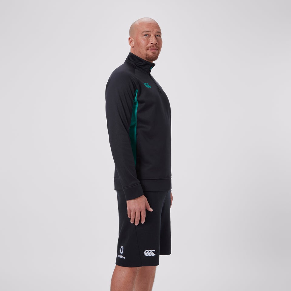 Mens Ireland 1/4 Zip Training Top Black/Green