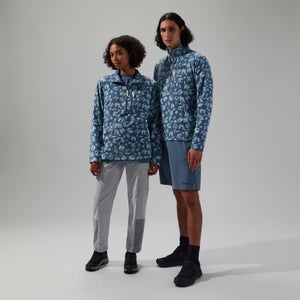 Unisex Prism Printed Trango Half Zip Fleece Blau