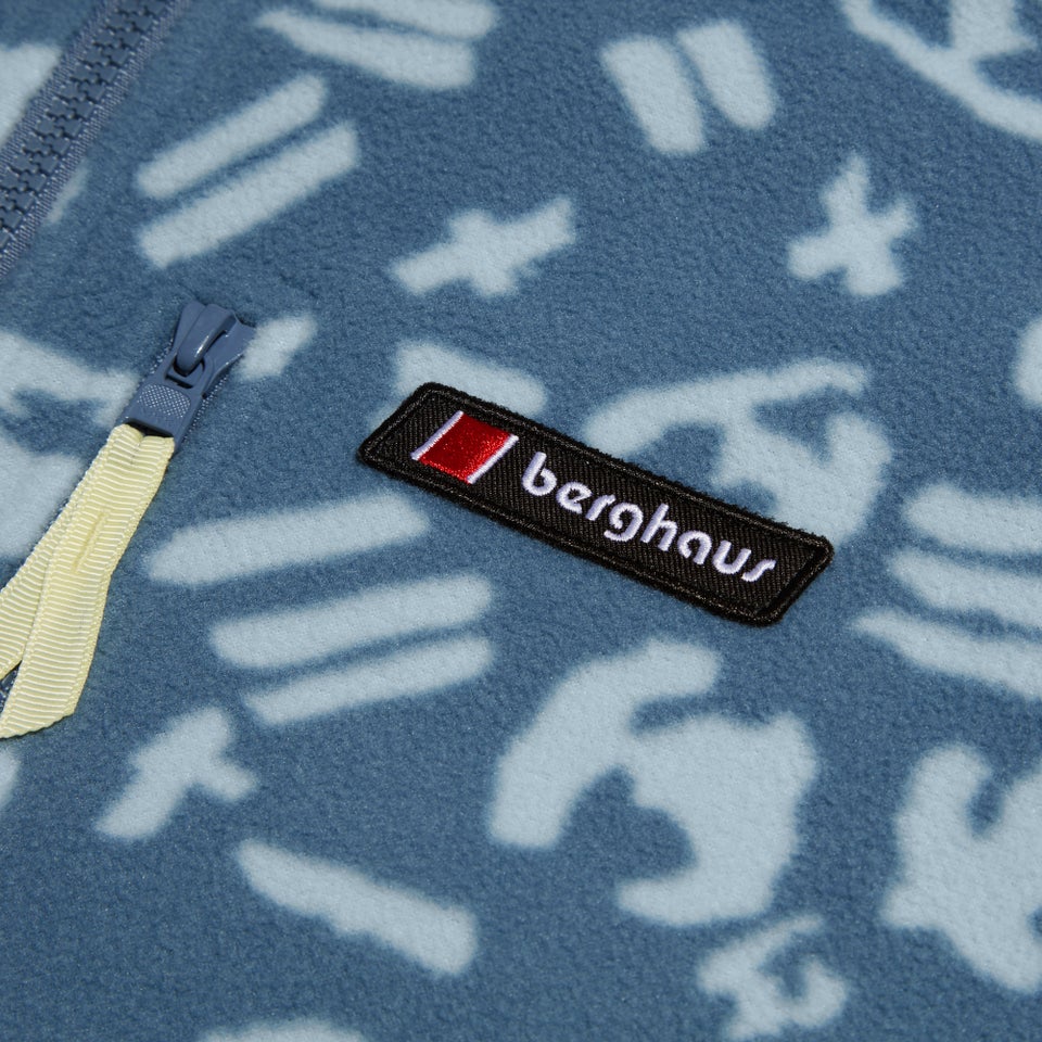 Unisex Prism Printed Trango Half Zip Fleece Blau