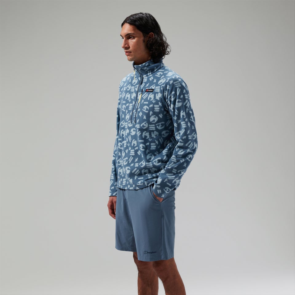 Unisex Prism Printed Trango Half Zip Fleece Blau