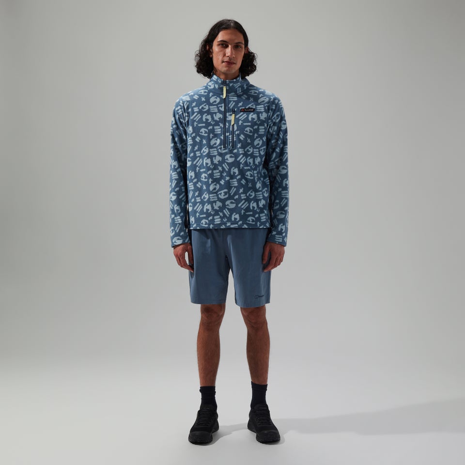 Unisex Prism Printed Trango Half Zip Fleece Blau