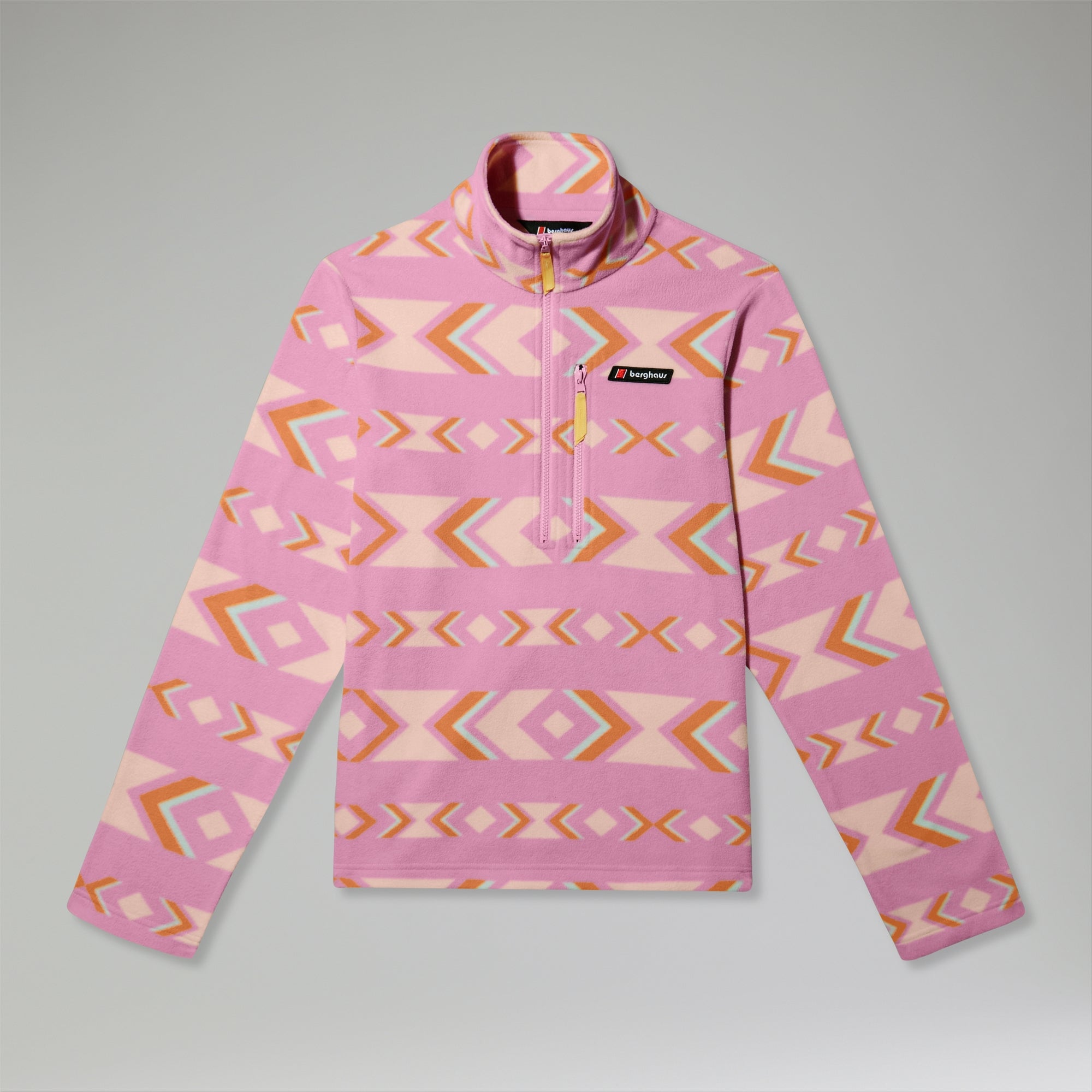 Unisex Prism Printed Trango Half Zip Fleece Purple/Orange