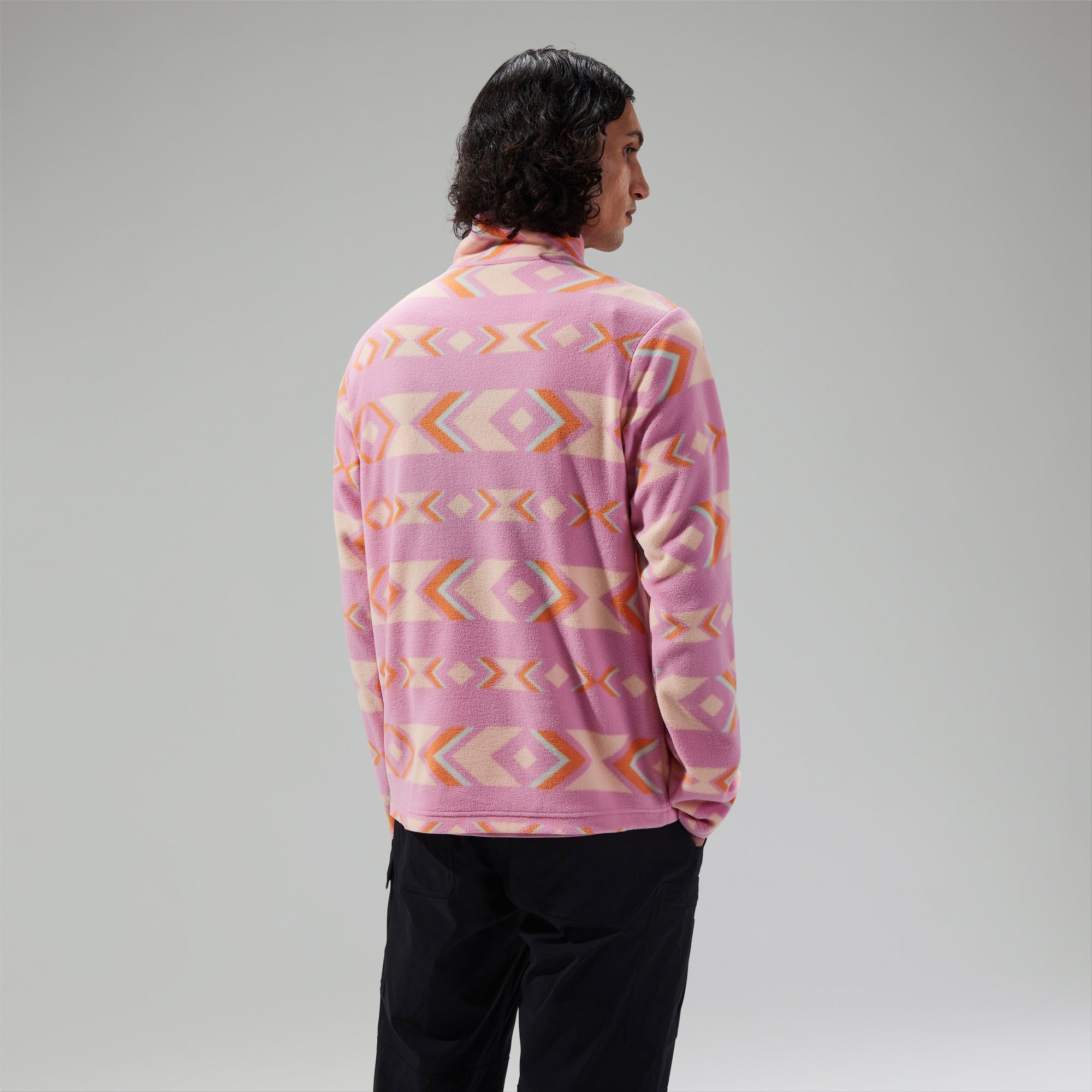 Unisex Prism Printed Trango Half Zip Fleece Purple/Orange