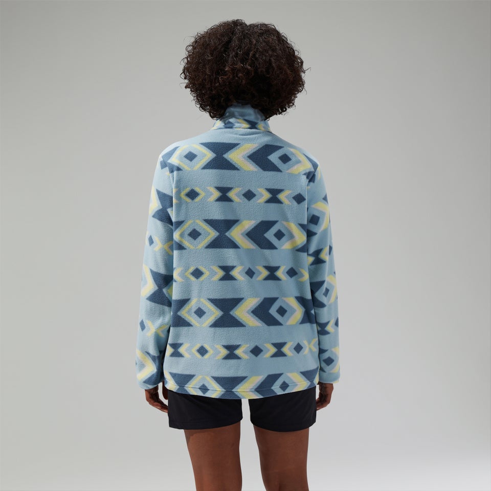 Unisex Prism Printed Trango Half Zip Fleece Blau