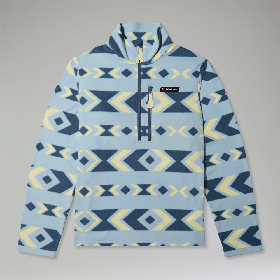 Unisex Prism Printed Trango Half Zip Fleece Blau