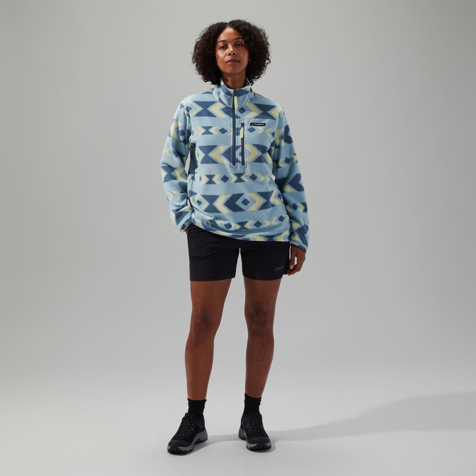 Unisex Prism Printed Trango Half Zip Fleece Blau