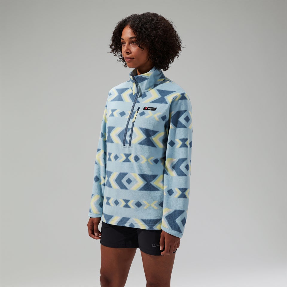Unisex Prism Printed Trango Half Zip Fleece Blau