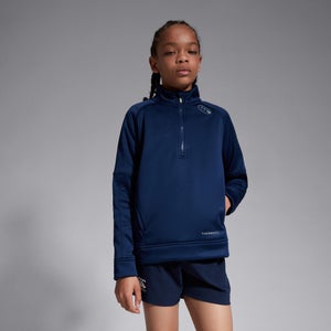Junior Unisex 1/2 Zip Thermoreg Fleece Blue