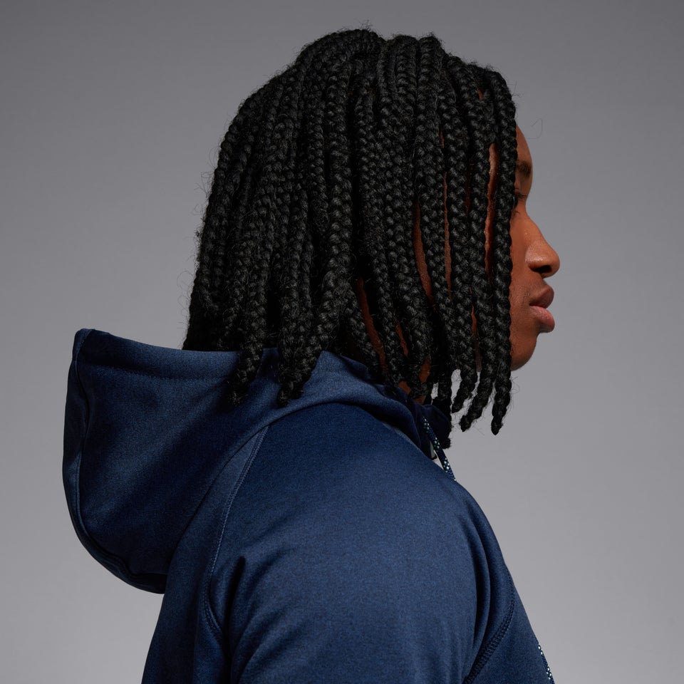 Womens Overhead Zip Training Hoody Blue