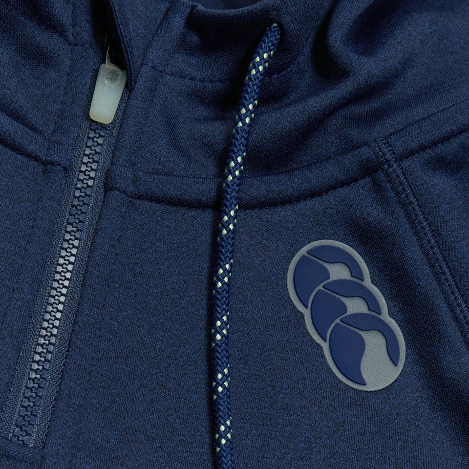 Womens Overhead Zip Training Hoody Blue
