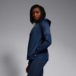 Womens Overhead Zip Training Hoody Blue